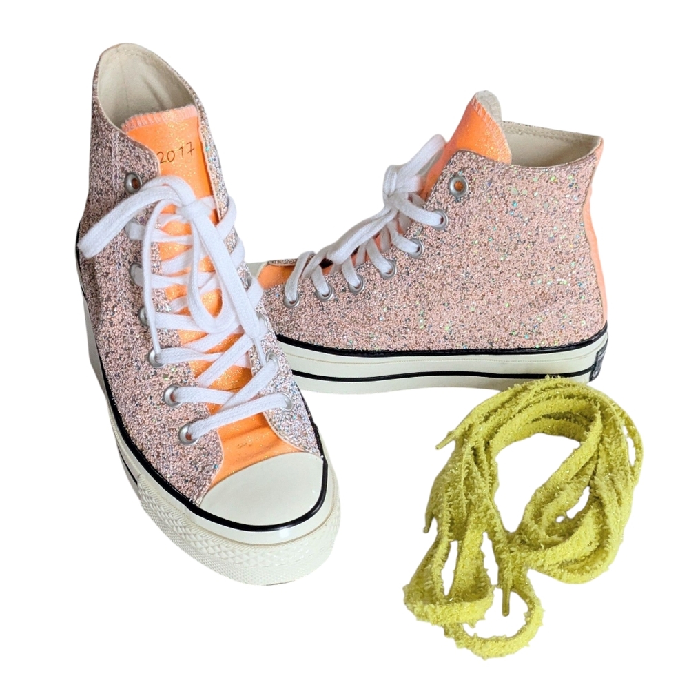 Converse x JW Anderson Glitter High Tops Size 6.5
